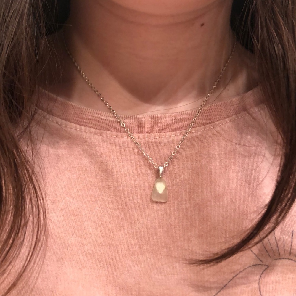 HP Real Sea Glass and Lake Glass Necklace Handmade